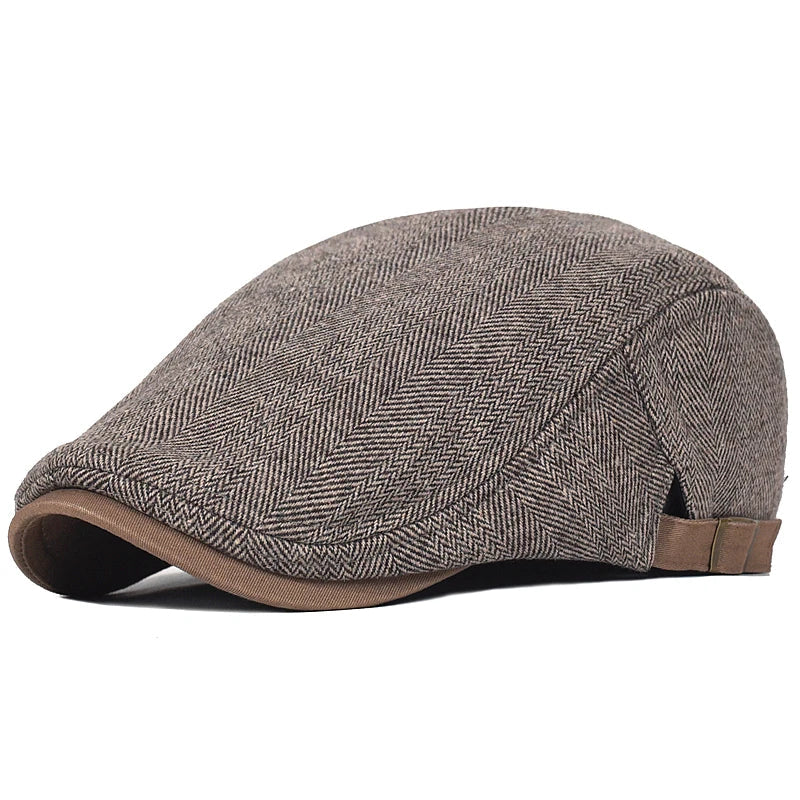 Boina moderna para hombre con diseño en espiga