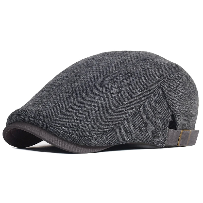 Boina moderna para hombre con diseño en espiga